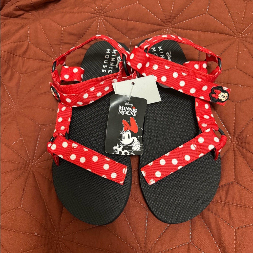 Disney Red and White Polka Dot Minnie Sandals